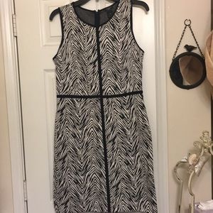 Ann Taylor factory size 10 petite zebra dress